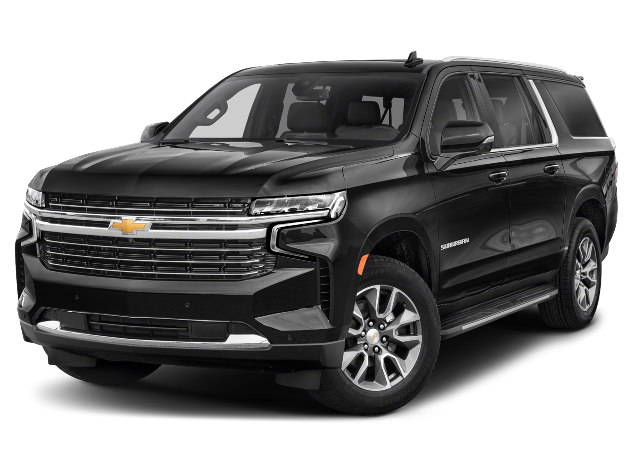 2021 Chevrolet Suburban LT in Satin Steel Metallic — front three-quarter view