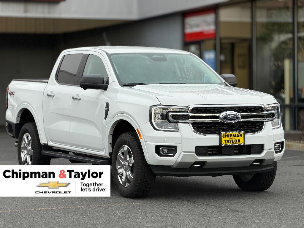 2024 Ford Ranger XLT in White — front three-quarter view
