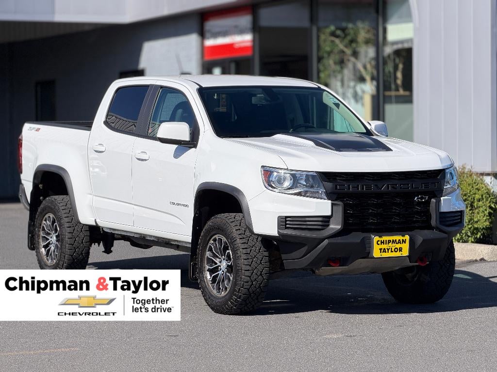 2022 Chevrolet Colorado ZR2 in Summit White — front three-quarter view