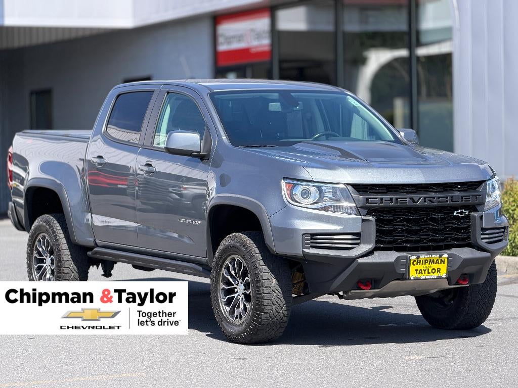 2022 Chevrolet Colorado ZR2 in Satin Steel Metallic — front three-quarter view