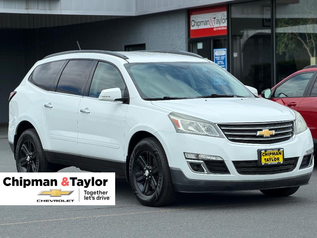 2017 Chevrolet Traverse LT in Summit White — front three-quarter view
