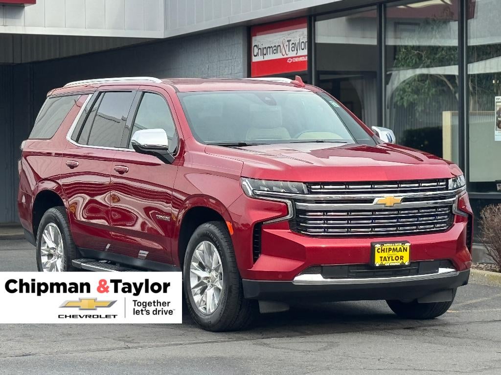 2022 Chevrolet Tahoe Premier in Cherry Red Tintcoat — front three-quarter view