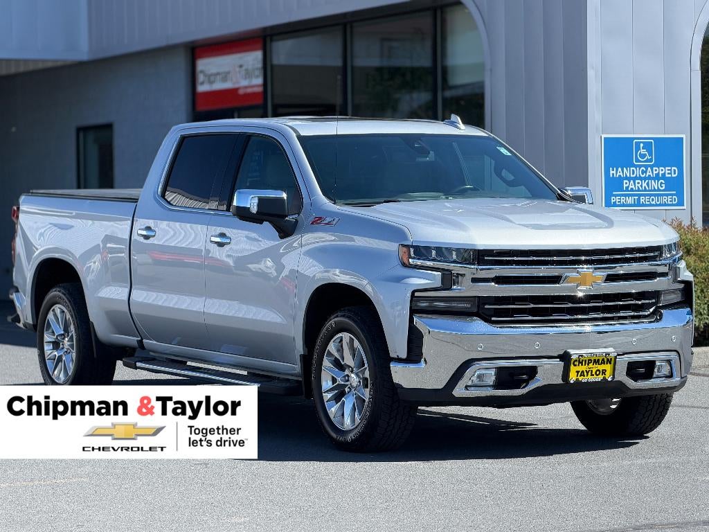 2022 Chevrolet Silverado 1500 LTD LTZ in Silver Ice Metallic — front three-quarter view