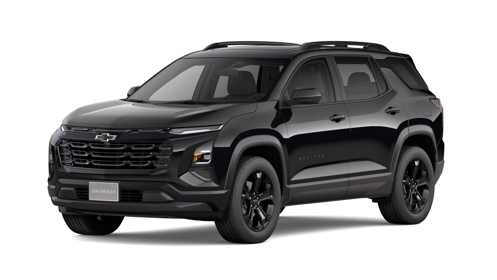 2027 Chevrolet Equinox AWD LT in Mosaic Black Metallic — front three-quarter view