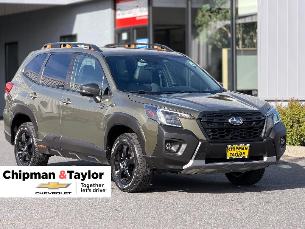 2024 Subaru Forester Wilderness in Green — front three-quarter view
